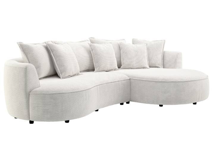 Lounge Handmade Ecksofa LEVI, creme, Webstoff