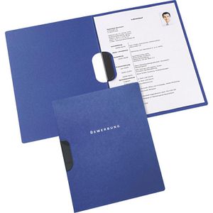 Oxford 100421009, clip-fix, Bewerbungsmappe, dunkelblau