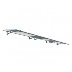 Palram  Canopia Aquila  Vordach, grau, klar 450x92x17,5 in cm (LxBxH)