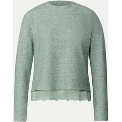 Langarmshirt mit Rundhals Kragen Grün 36