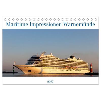 Maritime Impressionen Warnemünde (Tischkalender 2027 DIN A5 quer), CALVENDO Monatskalender