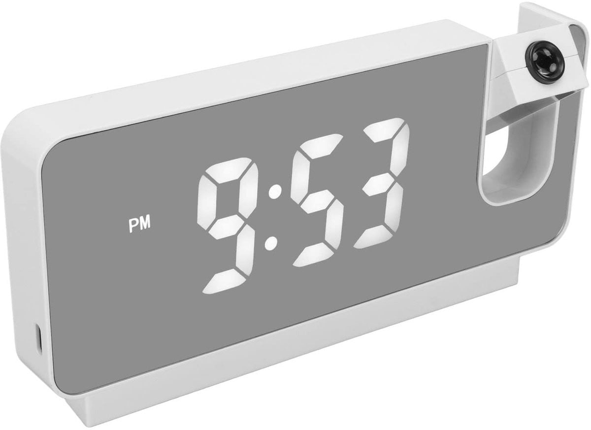 Dailygoods Digitale Wekker met 180° Projectie en Temperatuurweergave