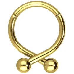 Chirurgenstahl Segmentring Clicker 2 KUGELN