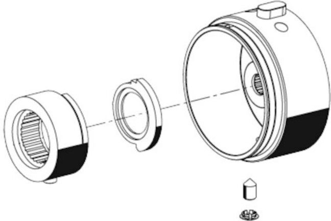 Bouton Schell pour thermostat chrome (231030699)
