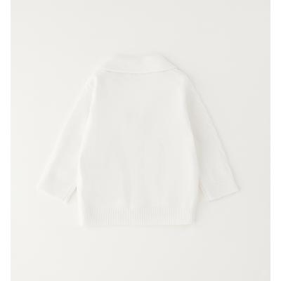 Cardigan MINIBANDA "BABY BOY KNITWEAR", Jungen, Gr. 62, weiß (optical weiß), 100% Baumwolle, Strickjacken