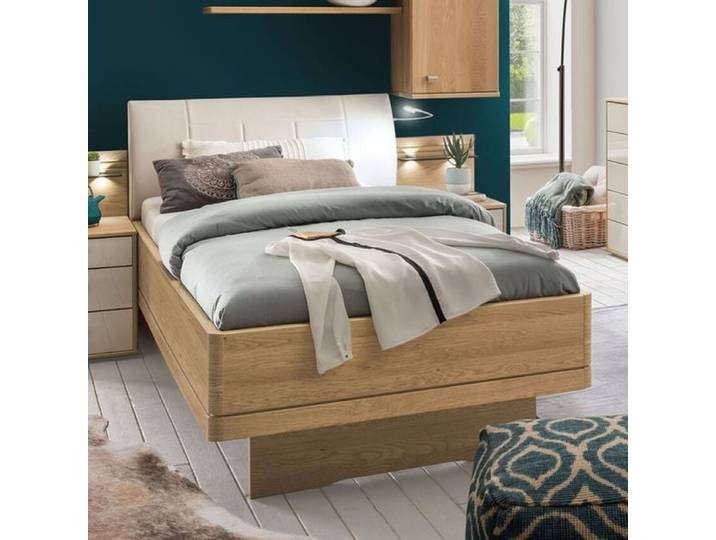 Einzelbett Ayla Komfort Eiche Dekor 140x200cm modern, höhenverstellbar