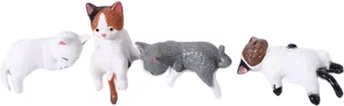 Inspire Curations Mini Cute Cat Figurine Decor Aesthetic Desk & Shelf Animal Ornament style B