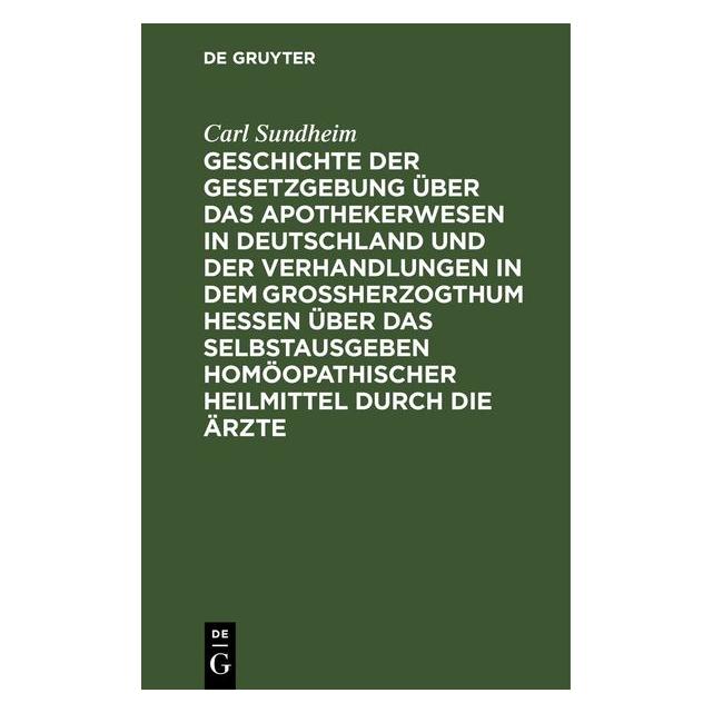 De Gruyter Sundheim:Geschichte der Gesetzgebung üb (67782573)
