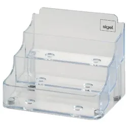 Sigel Visitenkartenaufsteller VA130 Spezial 210 Karten Transparent 9,4 x 1,9 x 5,6 cm