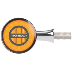 HIGHSIDER pro Rocket Bullet LED Indicator Gehäuse Chrom / Linse Rauchgrau (Paar), Vorn & Hinten