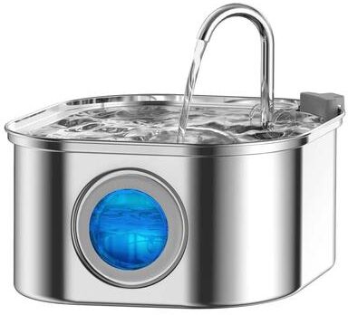 Uplifted Finds Stainless Steel Pet Water Feeder Auto Cat Fountain Smart Dog Water Dispenser standard Version