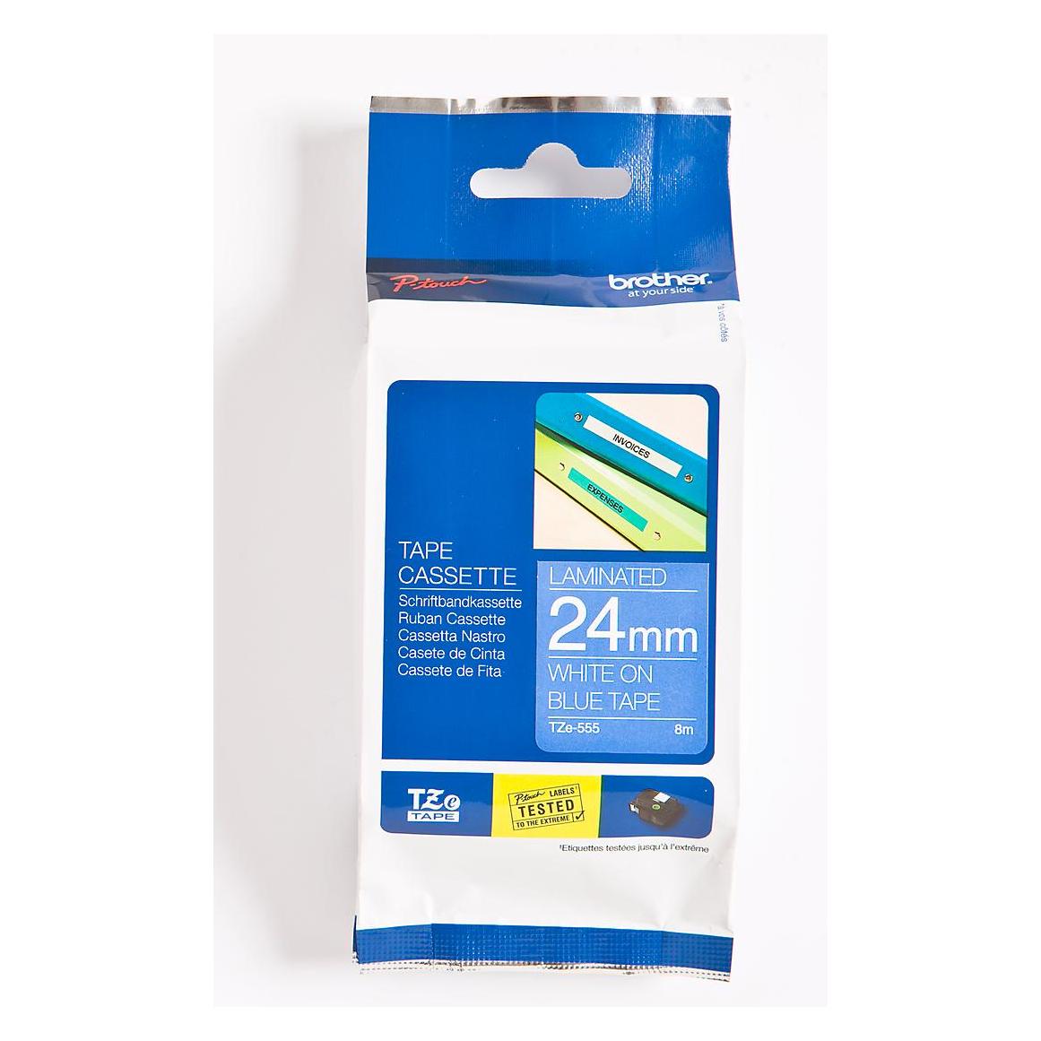 Brother Tze-555 (2.40 cm, Weiss, Blau) (TZE-555)