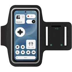 SmartFitness Handy Sport Armband, Smartphone Sportarmband, Schwarz, Transparent