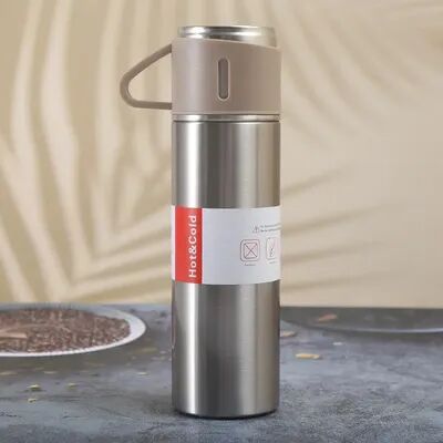 Combo Retail Shop Portable Coffee Mug, Stainless Steel Thermos Bottle, Vacuum Insulated Travel Bottle, Office Business Gift Set gold