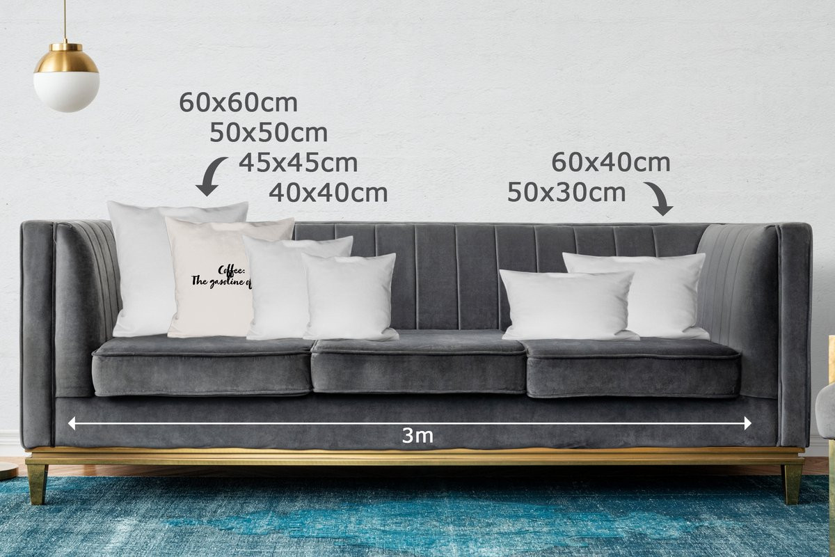 PillowMonkey Sierkussen met Quote Coffee: The gasoline of life, 50 x 50 cm