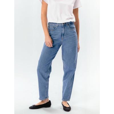 5-Pocket-Hose TEESHOPPEN "TEESHOPPEN Jeans Mom", Damen, Gr. 28x30, Länge 30, blau (light blau), Obermaterial: 100% Baumwolle, Hosen 5-Pocket-Hose