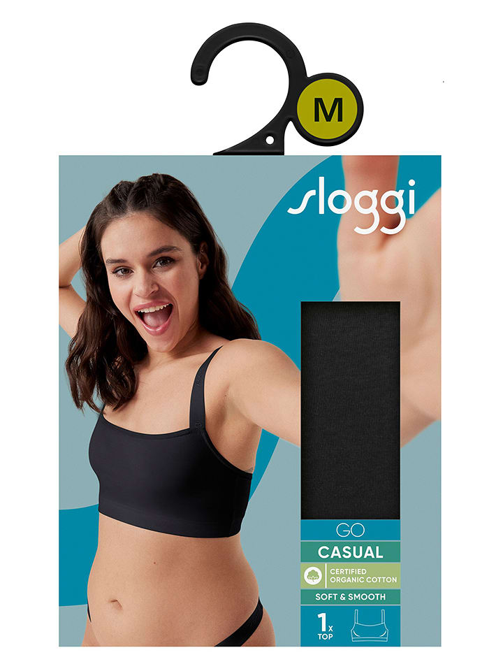 Sloggi Bustier "Go Casual" in Schwarz - M