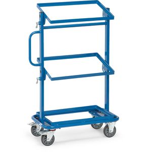 Fetra Eurokastenwagen 32910, offene Rahmen, 605 x 405mm Ladefläche, 3 Etagen, neigbare Böden