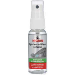 Nigrin Etikettenlöser Vignetten- & Kleberentferner, für Scheiben und Lack, Spray 30ml