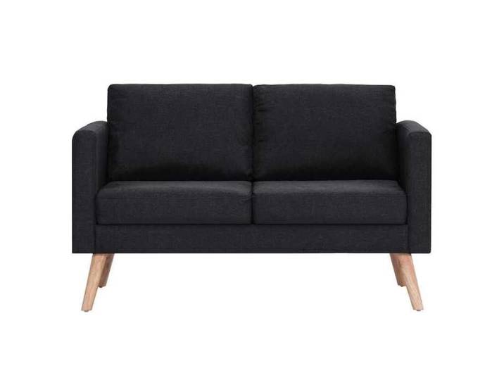 Bon marché *Canapé à 2 places ergonomique - COCO - pour bavarder lire - Tissu Noir 116x70x73cm C81245170853728