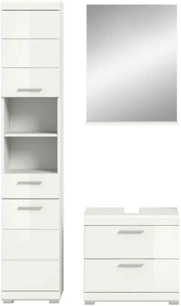 Höffner Badmöbel-Set SCHLOONSEE  3 teilig  bestehend aus: Hochschrank