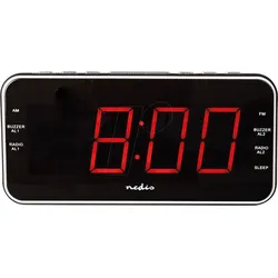 N CLAR004BK - Digital-Wecker-Radio, 1x 3,5 mm, Snooze, Sleep Timer, Schwarz
