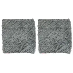 BADIZIO Classic 2 Kissenhüllen Jacquard-Design Mikrofaser Plüsch waschbar, ca. 50x50cm