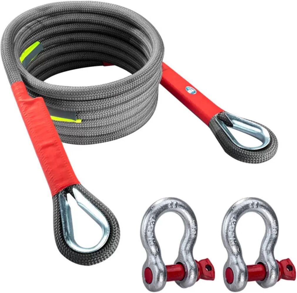 INF Sangle de remorquage renforcée style américain 18 tonnes - Acier et nylon haute élasticité, tressage renforcé, anneau 9M