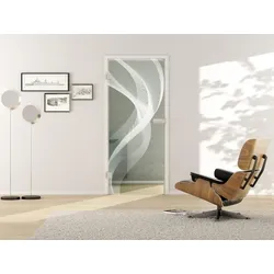 Griffwerk Glasdrehtür (ESG) 3D 636 ESG PURE WHITE klar 834x1972x8mm Studio/Office DIN R