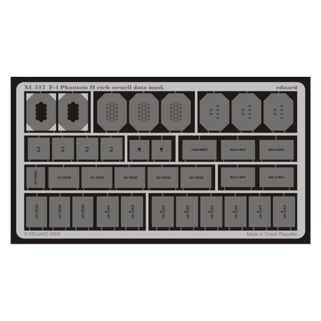 Eduard F-4 Phantom II etch stencil data mask (XL517)