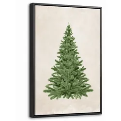 LEINWAND Bilder mit Rahmen - Weihnachtsbaum - Grün - Weihnachten - Feiertage - 20x30