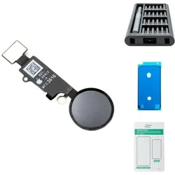 Kaputt.de iPhone 7 Home Button schwarz - Premium-Set (Apple iPhone 7), Mobilgerät Ersatzteile, Schwarz