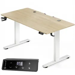 Höhenverstellbarer Schreibtisch Beige 120x60x72-117cm