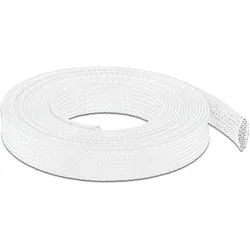 DELOCK Geflechtschlauch dehnbar 5 m x 19 mm weiß