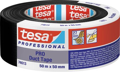 Tesa Duct Tape PRO 74613-00002-00 Reparaturband Schwarz (L x B) 50m x 50mm 1St.