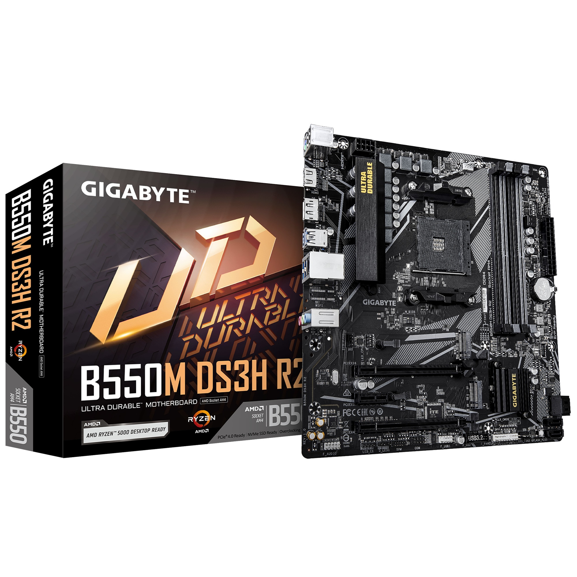 GIGABYTE B550M DS3H R2 ATX Mainboard - Sockel AM4