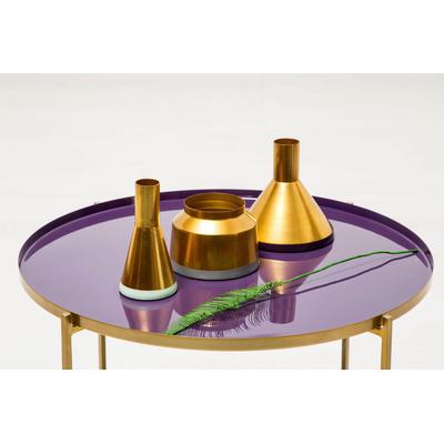 Dekovase KAYOOM "Culture", bunt (goldfarben, mint, pflaume, grau), Metall, Vasen, hochwertige Verarbeitung