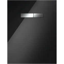 TECElux Betätigungsplatte 9650004 Glas schwarz, Tasten chrom glänzend