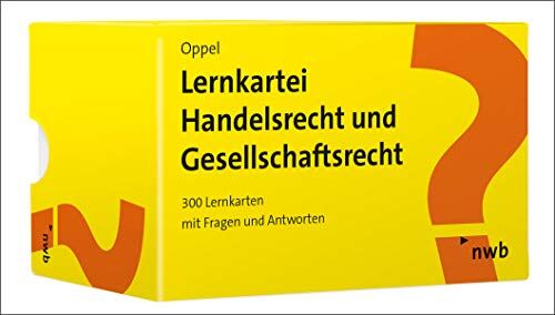 Florian Oppel - Lernkartei Handelsrecht und Gesellschaftsrecht: 300 Lernkarten mit Fragen und Antworten - Preis vom 17.10.2026 19:25:27 h