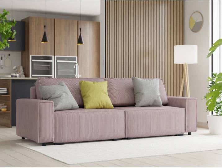 Hellrosa 3-Sitzer Schlafsofa SMART