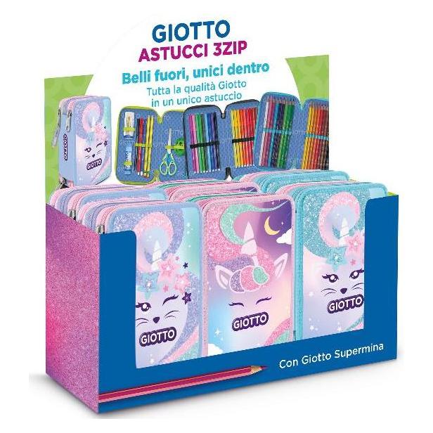 Giotto 3-Reissverschluss-Etui, Candy (F963200)