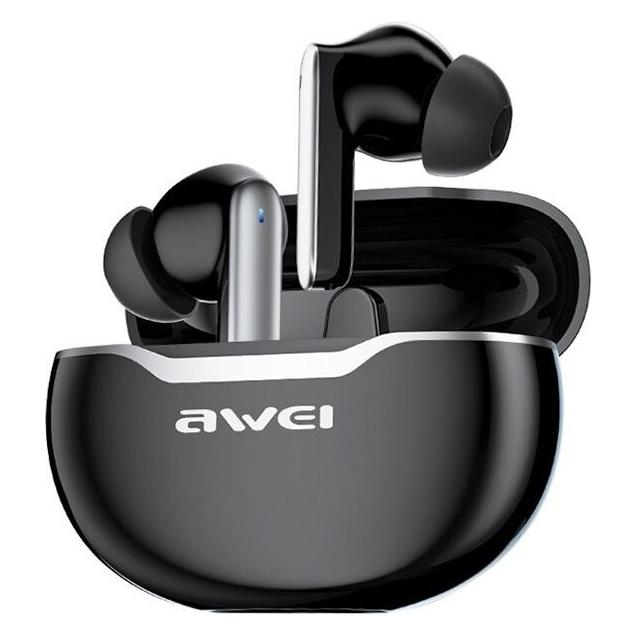 Awei słuchawki Bluetooth 5.3 T50 TWS + stacja dokująca czarny/black (6 h, Kabellos) (AWEI123)