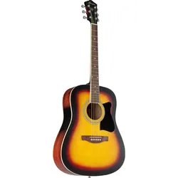 Ibanez V50NJP-OVS Acoustic Guitar Package (Akustik Gitarre, Nandu-Griffbrett, Meranti-Hals, Fichtendecke, Boden und Zargen aus Meranti), Gitarre, Braun