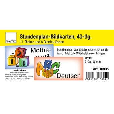 Stundenplan-Bildkarten aus Pappe, 40-tlg., Gebundene Ausgabe von , Timetex