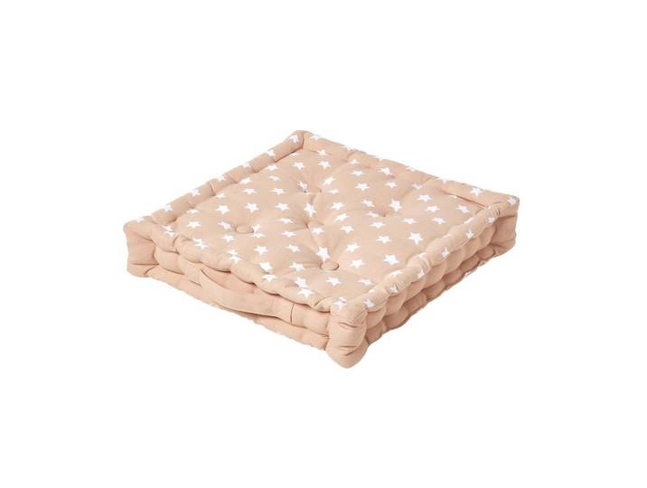 SITZKISSEN Sterne beige 50/50/10 cm