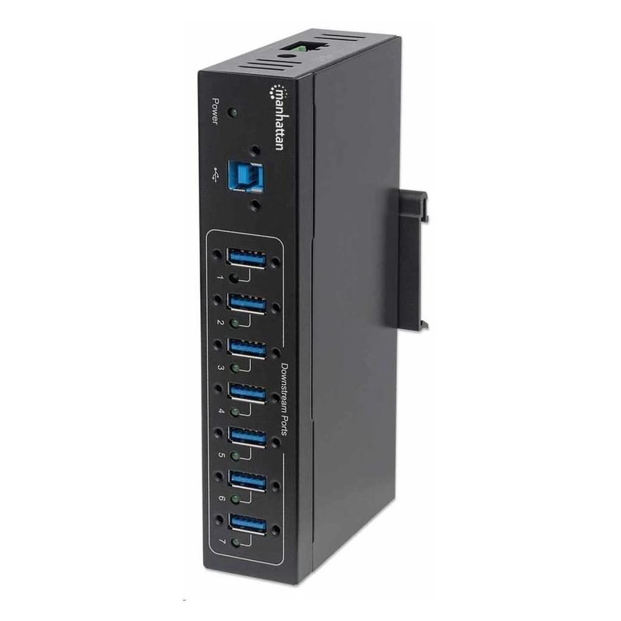 Manhattan 7-Port Industrial USB 3.0 Hub (USB-B, 7 Ports) (164405)