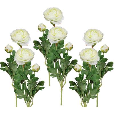 Kunstblume CREATIV GREEN "Ranunkel", beige (creme), H:40cm, Kunststoff, Polyester, Kunstpflanzen, für schöne Arrangements wie Sträuße und Gestecke