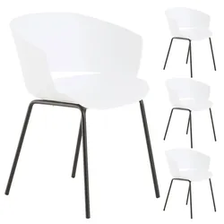 GARTENSTÜHLE NIVEL 4er-Set weiß