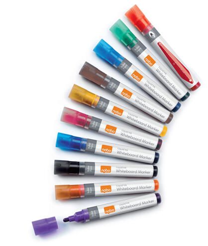 nobo Liquid Ink Whiteboard-Marker farbsortiert 3,0 mm, 10 St. 1915381