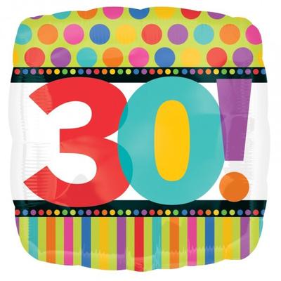 Folienballon `Dots & Stripes` 30